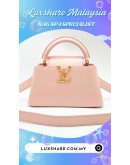 LOUIS VUITTON MINI CAPUCINE IN PINK WITH STRAP" BAG SPA CLEANING AND TREATMENT LEATHER"