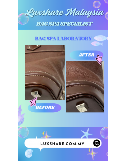 LOUIS VUITTON SUHALI LOCKIT IN BURGUNDY" NANO RESTORE AND BAG SPA SERVICE"