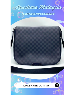 LOUIS VUITTON MESSENGER BAG IN DAMIER GRAPHITE" LEATHER REPLACEMENT AND BAG SPA SERVICE"