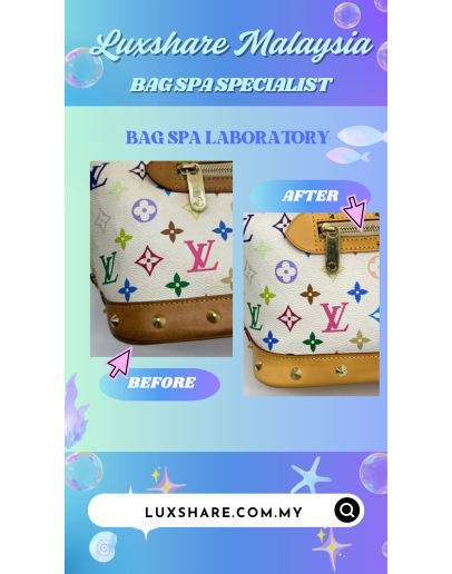 LOUIS VUITTON MM ALMA WHITE MONOGRAM MULTICOLOR" NANO RESTORE AND BAG SPA SERVICE"