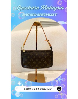 LOUIS VUTTION WALLET ON CHAIN IN MONOGRAM BROWN "GOLD PLATED AND BAG SPA SERVICE"