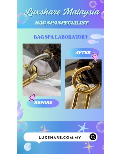 LOUIS VUTTION WALLET ON CHAIN IN MONOGRAM BROWN "GOLD PLATED AND BAG SPA SERVICE"