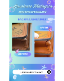 LOUIS VUITTON DAUPHINE IN REVERSE MONOGRAM CANVAS WITH STRAP" OIL EDGE REPLACEMENT AND BAG SPA SERVICE"