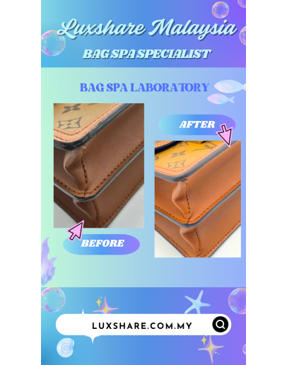 LOUIS VUITTON DAUPHINE IN REVERSE MONOGRAM CANVAS WITH STRAP" OIL EDGE REPLACEMENT AND BAG SPA SERVICE"