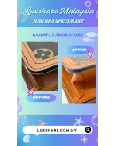 LOUIS VUITTON DAUPHINE IN REVERSE MONOGRAM CANVAS WITH STRAP" OIL EDGE REPLACEMENT AND BAG SPA SERVICE"