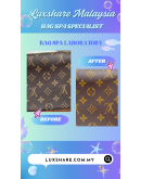 LOUIS VUITTON DAUPHINE IN REVERSE MONOGRAM CANVAS WITH STRAP" OIL EDGE REPLACEMENT AND BAG SPA SERVICE"