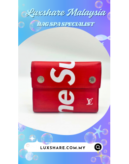 LOUIS VUITTON SUPREME EPI WALLET " BAG SPA SERVICE AND TREATMENT LEATHER"