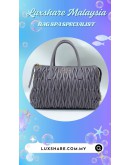 MIU MIU MATELASSE LEATHER HANDBAG IN PURPLE (BAG SPA CLEANING,NANO RESTORATION)