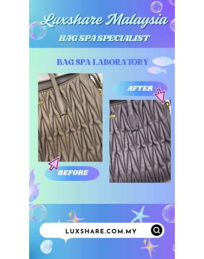 MIU MIU HANDLE BAG IN MATELASSE LEATHER WITHOUT STRAP" NANO RESTORE AND BAG SPA SERVICE"