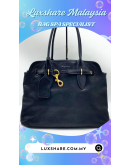 MIU MIU HANDLE SHOULDER HAND TOTE BAG BLACK AND GOLD HARDWARE "SEW BACK AND BAG SPA SERVICE"