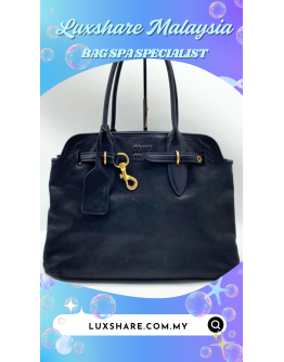 MIU MIU HANDLE SHOULDER HAND TOTE BAG BLACK AND GOLD HARDWARE "SEW BACK AND BAG SPA SERVICE"