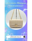 MICHAEL KORS WHITE LEATHER QUILTED TRIBECA SHOULDER BAG (BAG SPA CLEANING,COLOR TOUCP UP)