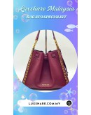 MICHAEL KORS MINA LARGE CHAIN SHOULDER TOTR BAG IN DARK CHERRY (BAG SPA CLEANING, LEATHER REPLACEMENT)
