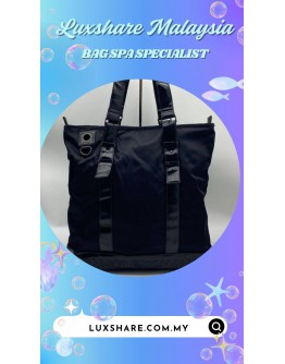 ARMANI EXCHANGE TOTE BAG IN BLACK (BAG SPA CLEANING,NANO RESTORATION)