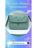 FOSSIL PRESTON LEATHER CROSSBODY BAG IN MINT GREEN (BAG SPA CLEANING,TREATMENT&CARE)