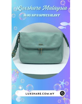 FOSSIL PRESTON LEATHER CROSSBODY BAG IN MINT GREEN (BAG SPA CLEANING,TREATMENT&CARE)
