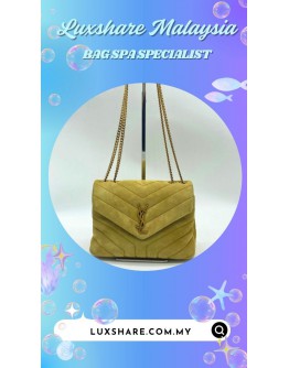 SAINT LAURENT LOULOU SMALL CHAIN SHOULDER BAG IN YELLOW (BAG SPA CLEANING,TREATMENT AND CARE)