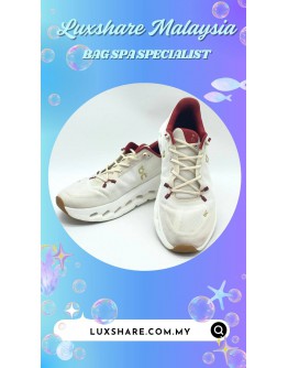 ON CLOUD RUNNING TILT SNEAKERS IN WHITE (SPA CLEANING,NANO RESTORATION)