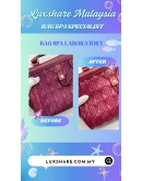MAROON QUILTED LEATHER HANDBAG (BAG SPA CLEANING,COLOR TOUCH UP)