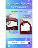 MAROON QUILTED LEATHER HANDBAG (BAG SPA CLEANING,COLOR TOUCH UP)