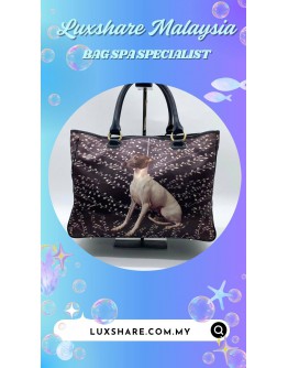 ANYA HINDMARCH ITALIAN GREY HOUND TOTE BAG (BAG SPA CLEANING,COLOR TOUCH UP)