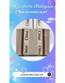 CHLOE WOODY TOTE BAG IN WHITE AND BROWN (BAG SPA CLEANING,TREATMENT AND CARE)