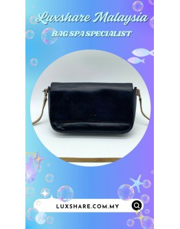 GIUSEPPE ZANOTTI CROSSBODY BAG IN BLACK (LEATHER REPLACEMENT,COLOR TOUCP UP)