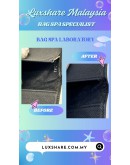 PEDRO FULL-GRAIN LONG LEATHER WALLET IN BLACK (BAG SPA CLEANING,OIL EDGE)