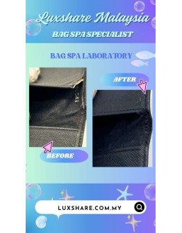 PEDRO FULL-GRAIN LONG LEATHER WALLET IN BLACK (BAG SPA CLEANING,OIL EDGE)