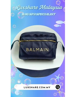 BALMAIN SHOULDER BAG (NANO RESTORATION, ZIP REPLACEMENT)