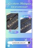 BALMAIN SHOULDER BAG (NANO RESTORATION, ZIP REPLACEMENT)