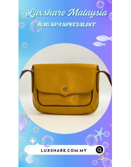 CARTIER VINTAGE MUSTARD YELLOW MUST LEATHER CROSSBODY BAG (BAG SPA CLEANING, TREATMENT&CARE)