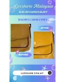 CARTIER VINTAGE MUSTARD YELLOW MUST LEATHER CROSSBODY BAG (BAG SPA CLEANING, TREATMENT&CARE)