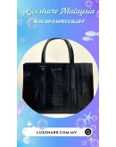 COLE HAAN STUDDED VESTRY SATCHEL PURSE BAG (BAG SPA CLEANING,TREATMENT&CARE)