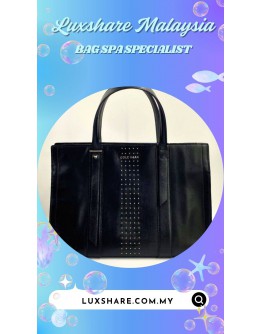 COLE HAAN STUDDED VESTRY SATCHEL PURSE BAG (BAG SPA CLEANING,TREATMENT&CARE)