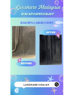 COLE HAAN STUDDED VESTRY SATCHEL PURSE BAG (BAG SPA CLEANING,TREATMENT&CARE)