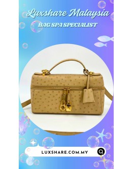 LORO PIANA EXTRA BAG L23 IN OSTRICH LEATHER (BAG SPA CLEANING, TREATMENT&CARE)