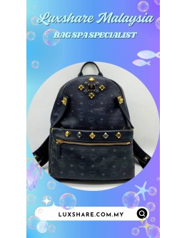 MCM BACKPACK STARK SIDE STUDS BACKPACK IN VISETOS (BAG SPA CLEANING,LEATHER REPLACEMENT)