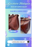 CELINE LEATHER HANDBAG WITH GOLD TONED RIVETS AND BUCKLES (BAG SPA CLEANING,NANO RESTORATION)