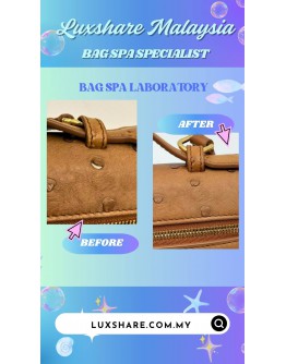 LORO PIANA EXTRA POCKET L19 IN OSTRICH LEATHER (BAG SPA CLEANING,TREATMENT AND CARE)
