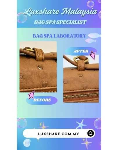 LORO PIANA EXTRA POCKET L19 IN OSTRICH LEATHER (BAG SPA CLEANING,TREATMENT AND CARE)