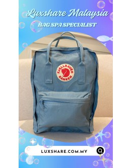 KANKEN BACKPACK IN LIGHT BLUE " DEEP CLEANING AND BAG SPA SERVICE"