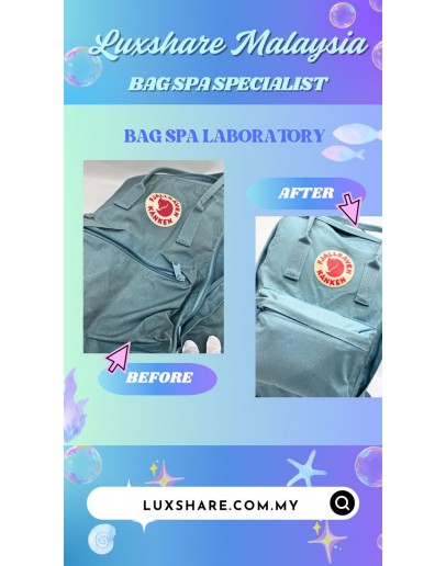 KANKEN BACKPACK IN LIGHT BLUE " DEEP CLEANING AND BAG SPA SERVICE"