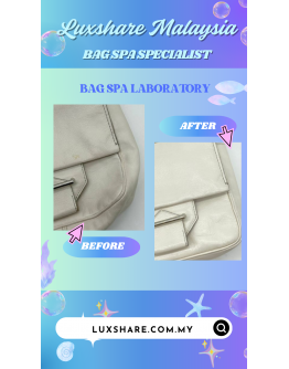 REED KRAFPOFF BAG IN WHITE " BAG SPA SERVICE AND TREATMENT LEATHER"