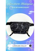 PRADA BLACK AND BLUE CAMOUFLAGE TECHNICAL FABRIC BELT BAG (BAG SPA CLEANING,LEATHER REPLACEMENT)