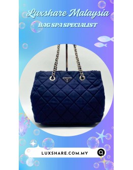 PRADA QUILTED TESSUTO CHAIN SHOULDER BAG TOTE (BAG SPA CLEANING, TREATMENT&CARE)