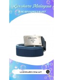 PRADA STRIPED CANVAS BELT (SPA CLEANING,POLISH HARDWARE)