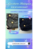 PRADA BLACK QUILTED TESSUTO NYLON IMPUNTU CHAIN SHOULDER BAG (BAG SPA CLEANING,COLOR TOUCP UP)