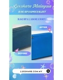 PRADA COBALT BLUE SAFFIANO LEATHER LONG ZIP AROUND WALLET (BAG SPA CLEANING,NANO RESTORATION)