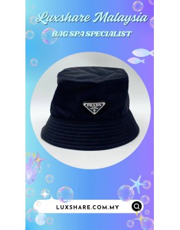 PRADA RE-NYLON BUCKET HAT IN BLACK (SPA CLEANING,TREATMENT AND CARE)